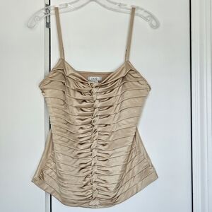Cache Beige Ruched Camisole Top